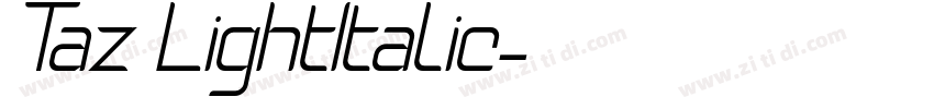 Taz LightItalic字体转换